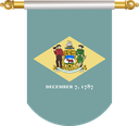 The Flag of Delaware Hanging Banner III