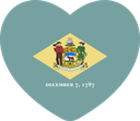 The Flag of Delaware Heart