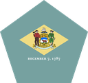 The Flag of Delaware Pentagon