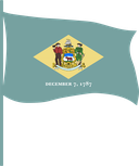 The Flag of Delaware Pole Flag III
