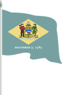 The Flag of Delaware Pole Flag II