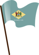 The Flag of Delaware Pole Flag I