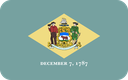 The Flag of Delaware Rounded Rectangle