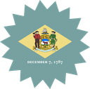The Flag of Delaware Star Burst