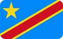 The Flag of Democratic Republic of Congo Rounded Rectangle