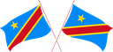 The Flag of Democratic Republic of Congo Crossed Flags