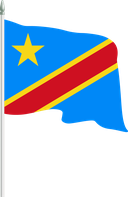 The Flag of Democratic Republic of Congo Pole Flag II