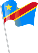 The Flag of Democratic Republic of Congo Pole Flag I