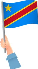 The Flag of Democratic Republic of Congo Handheld