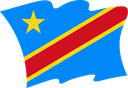 The Flag of Democratic Republic of Congo Wavy II