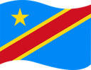 The Flag of Democratic Republic of Congo Wavy I