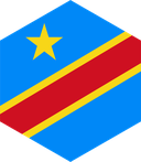 The Flag of Democratic Republic of Congo Hexagon II
