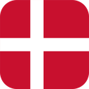 The Flag of Denmark Rounded Rectangle