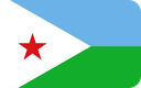 The Flag of Djibouti Rounded Rectangle