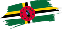The Flag of Dominica Brushed