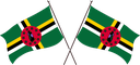 The Flag of Dominica Crossed Flags
