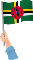 The Flag of Dominica Handheld