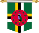 The Flag of Dominica Hanging Banner III