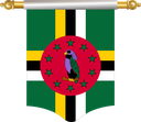 The Flag of Dominica Hanging Banner I