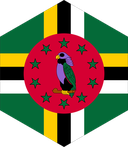 The Flag of Dominica Hexagon II