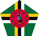 The Flag of Dominica Pentagon