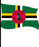 The Flag of Dominica Pole Flag III