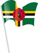 The Flag of Dominica Pole Flag I