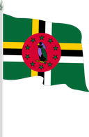 The Flag of Dominica Pole Flag II