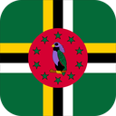 The Flag of Dominica Rounded Square