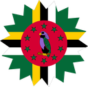 The Flag of Dominica Star Burst