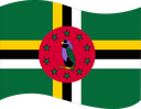 The Flag of Dominica Wavy I