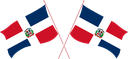 The Flag of Dominican Republic Crossed Flags