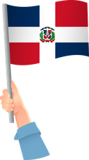The Flag of Dominican Republic Handheld