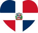 The Flag of Dominican Republic Heart