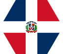 The Flag of Dominican Republic Hexagon I
