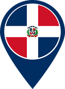 The Flag of Dominican Republic Map Pin