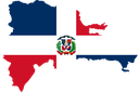The Flag of Dominican Republic Map