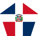 The Flag of Dominican Republic Pentagon