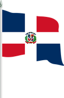 The Flag of Dominican Republic Pole Flag II