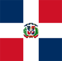 The Flag of Dominican Republic Square