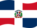 The Flag of Dominican Republic Wavy I