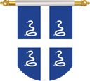 The Flag of Drapeau Aux Serpents De La Martinique Hanging Banner II