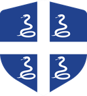 The Flag of Drapeau Aux Serpents De La Martinique Shielded I