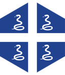 The Flag of Drapeau Aux Serpents De La Martinique Hexagon II