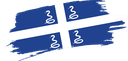 The Flag of Drapeau Aux Serpents De La Martinique Brused