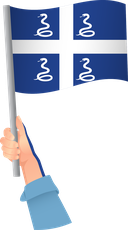 The Flag of Drapeau Aux Serpents De La Martinique Handheld