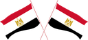 The Flag of Egypt Crossed Flags