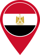 The Flag of Egypt Map Pin