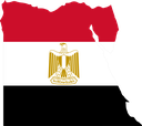 The Flag of Egypt Map