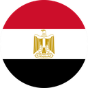 The Flag of Egypt Round